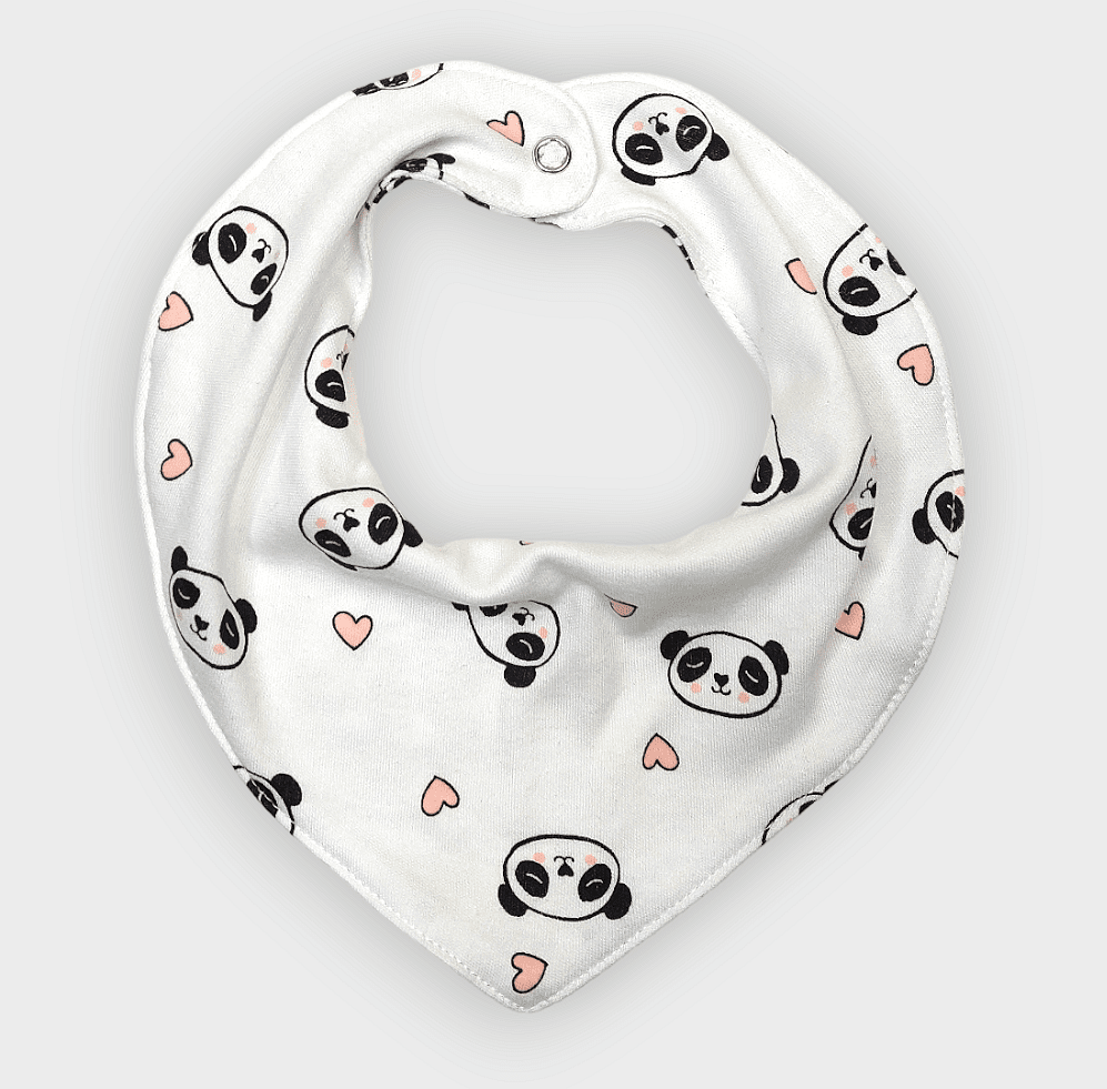 Rainy dječji bandana-slinić. Panda sa srcima