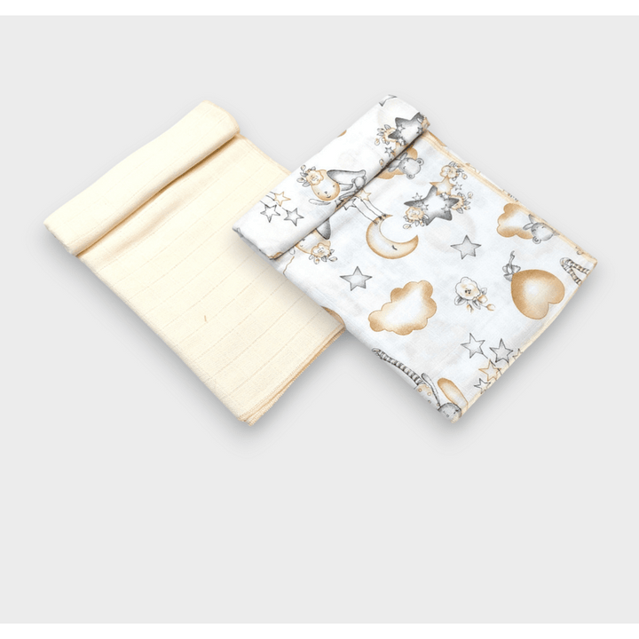 Rainy Muslin pelene za bebe, 2 kom., 80х80 cm, balerina zeko/ekru