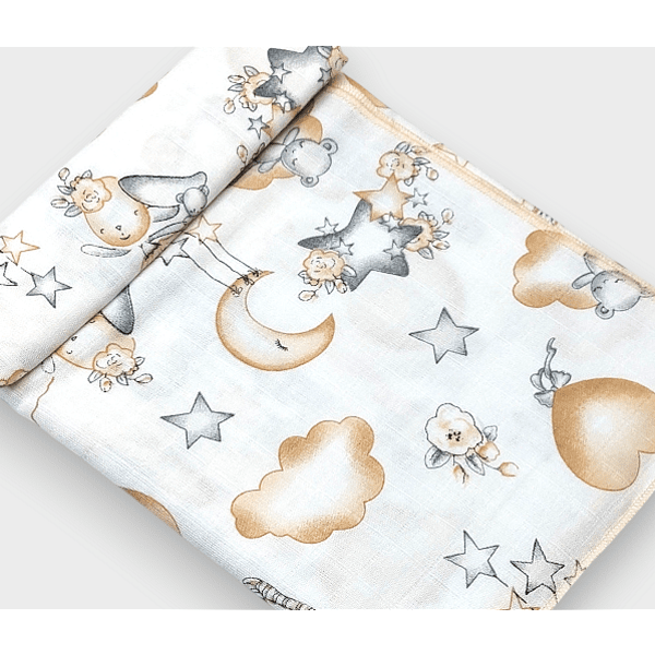Rainy Muslin pelene za bebe, 2 kom., 80х80 cm, balerina zeko/ekru