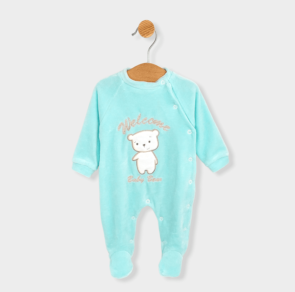 Rainy Bebеći plišani kombinezon Welcome Baby Bear 56-62 cm. reseda