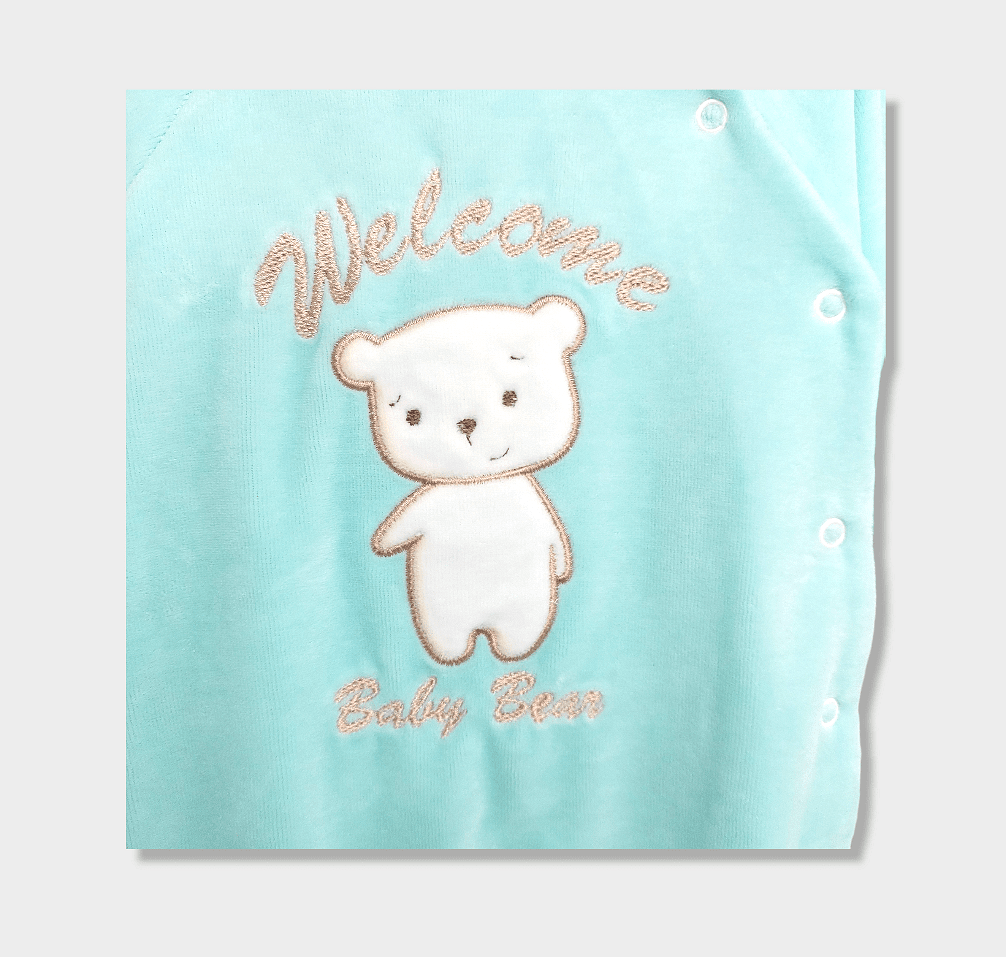 Rainy Bebеći plišani kombinezon Welcome Baby Bear 56-62 cm. reseda
