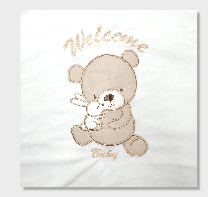 Rainy dječji plišani kombinezon Welcome Baby Bear and Rabbit 56-62 cm, bijeli
