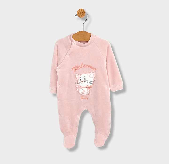 Rainy dječji plišani kombinezon Welcome Baby Cat 56-62 cm, ružičasti