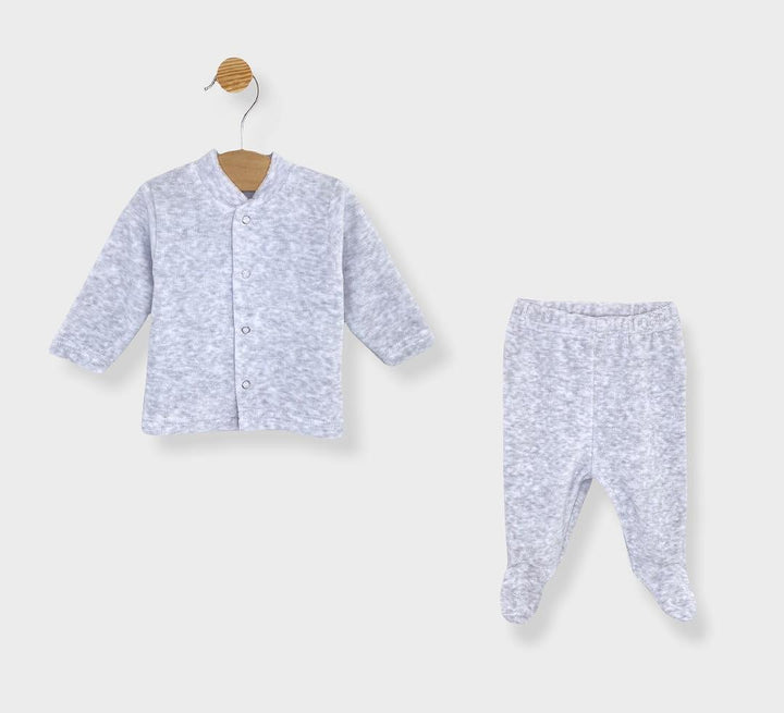 Rainy plišani komplet za bebe, 2 dijela, 56-74 cm, sivi