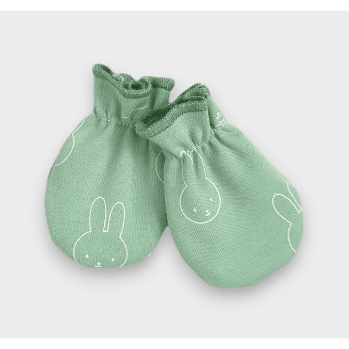 Rainy Baby rukavice s gumicom Bunnies pastelno zelene