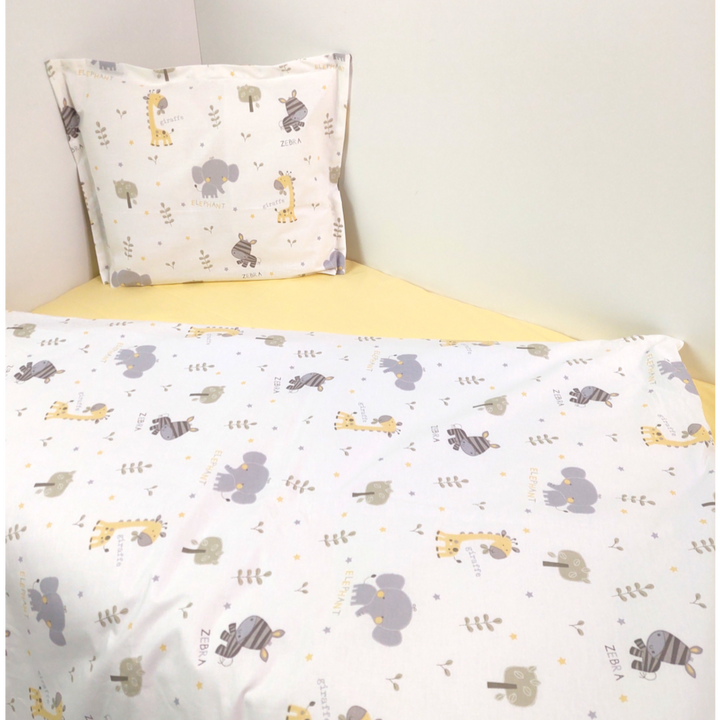 Rainy Bebby posteljina, 3 dijela, 60х120 cm. Žirafa i zebra