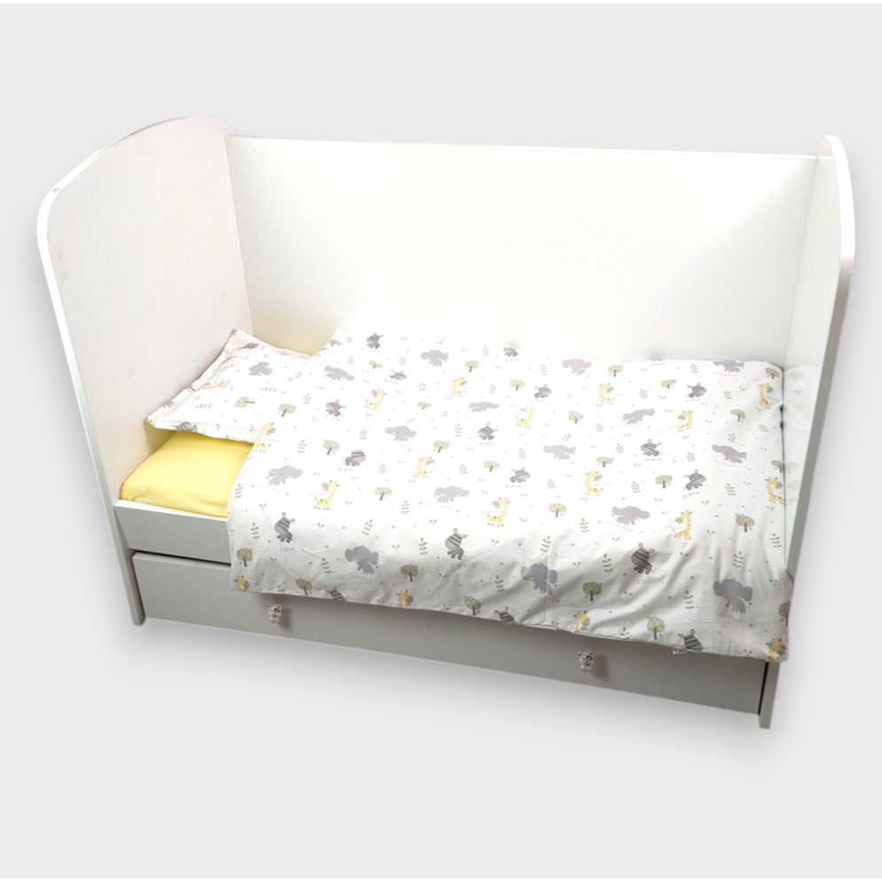Rainy Bebby posteljina, 3 dijela, 60х120 cm. Žirafa i zebra