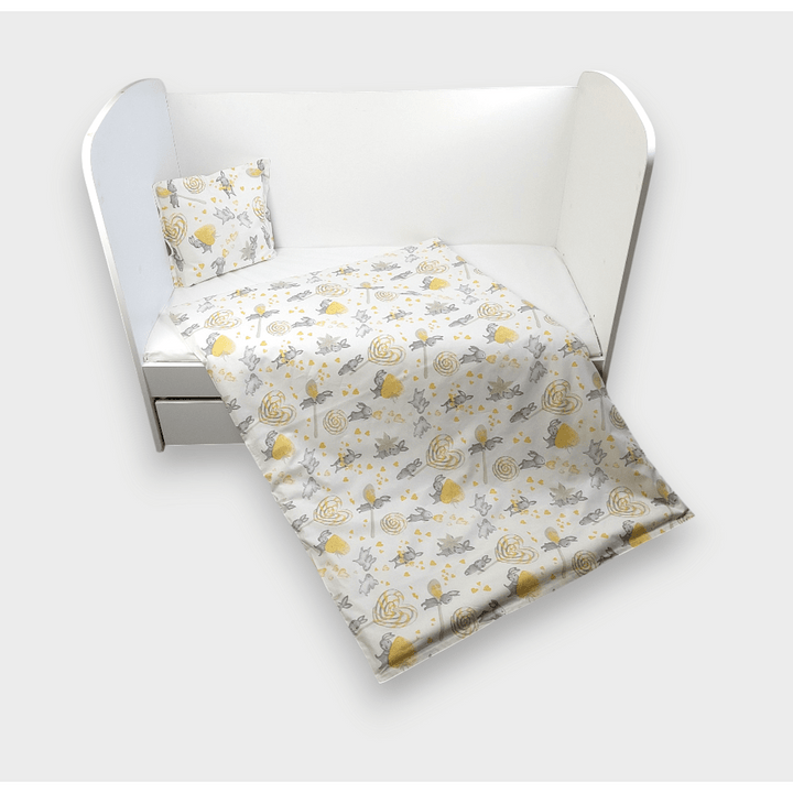 Rainy dječji set posteljine od 3 dijela 60х120 cm. Zeko s lizalicom