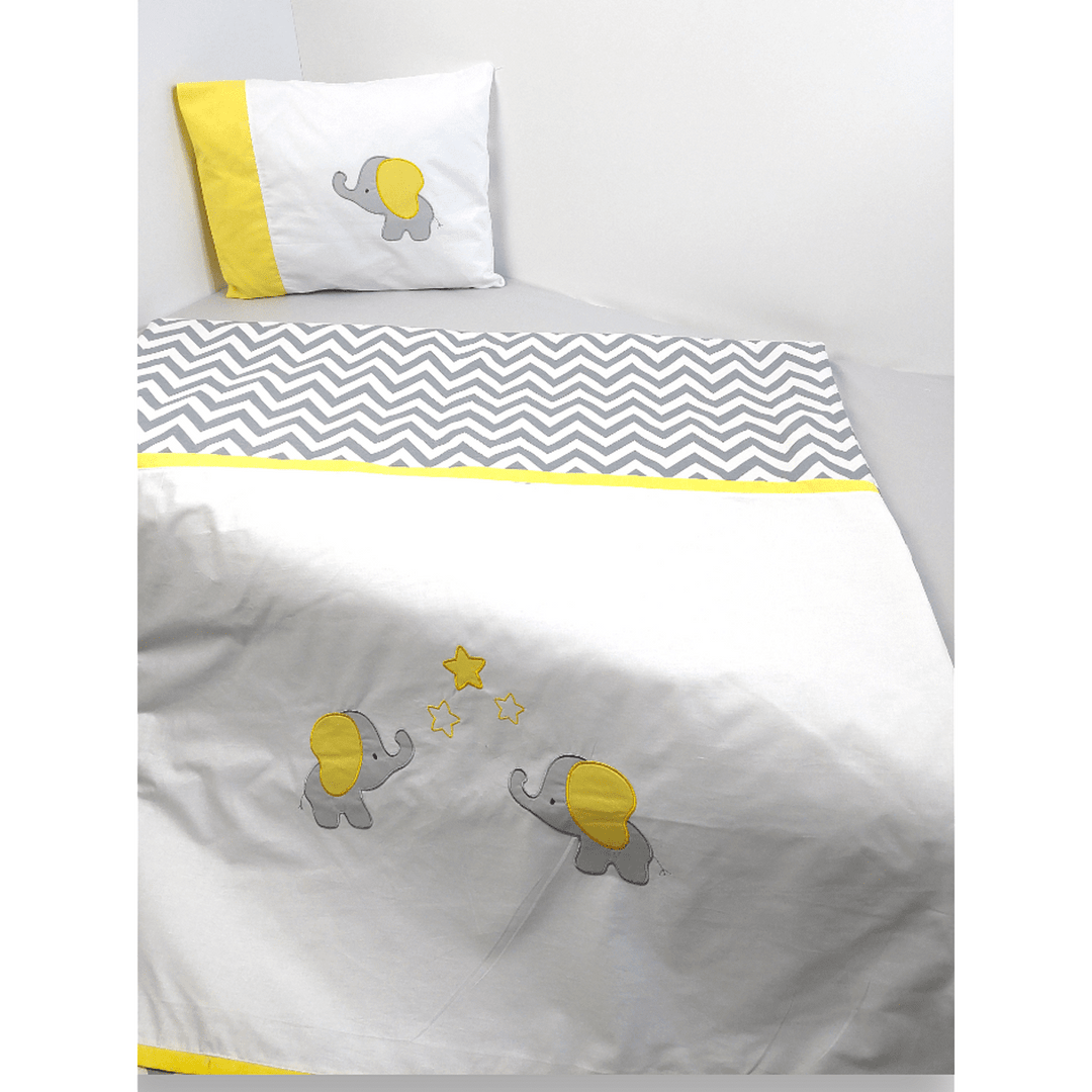 Rainy Komplet posteljine za bebe, 3 dijela, 65х110 cm. Slončić i sova