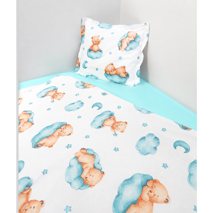 Rainy Bebby posteljina, 3 dijela, 70х140 cm. Medvjedić na oblaku, boja rezeda