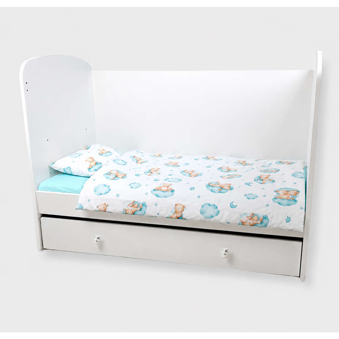 Rainy Bebby posteljina, 3 dijela, 70х140 cm. Medvjedić na oblaku, boja rezeda