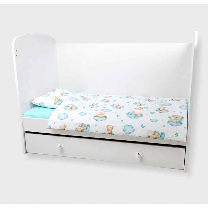 Rainy Bebby posteljina, 3 dijela, 70х140 cm. Medvjedić na oblaku, boja rezeda