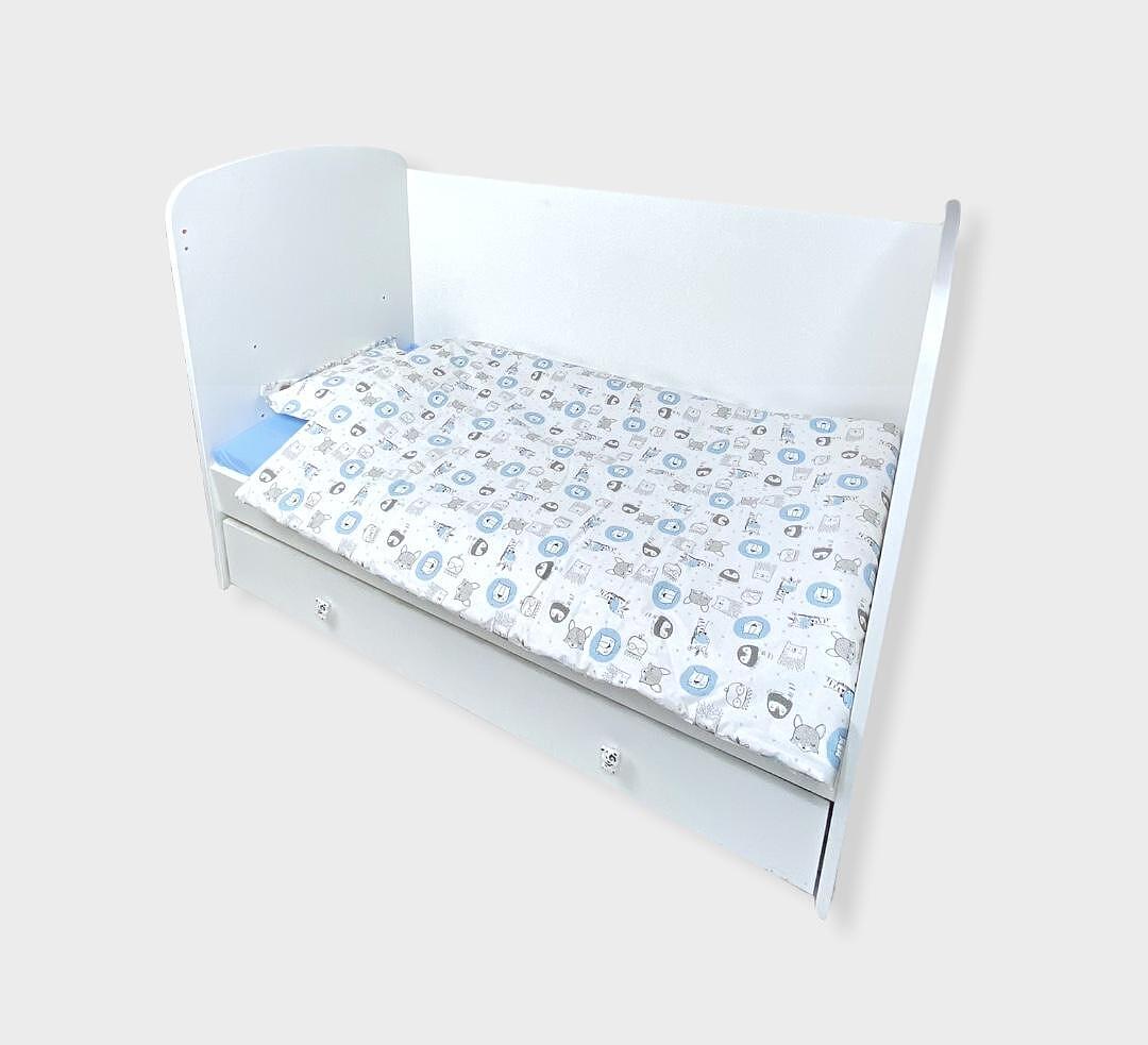 Rainy dječji set posteljine za bebe, 4 dijela, 60х120 cm. Plave životinjice