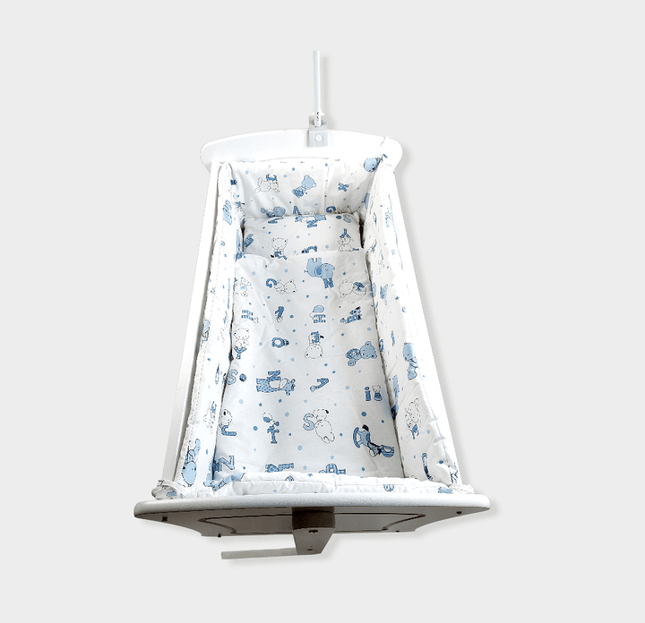 Rainy Dječji set posteljine od 6 dijelova Medvjedić sa slovima za kolijevku Eva, plavi
