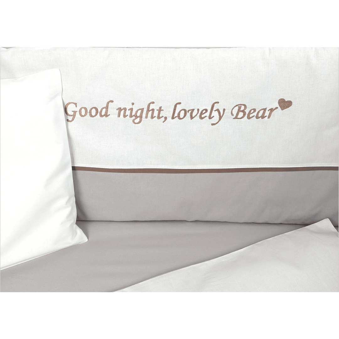 Rainy Bebin set posteljine 6 dijelova s ogradicom 60х120 cm. Love Bear