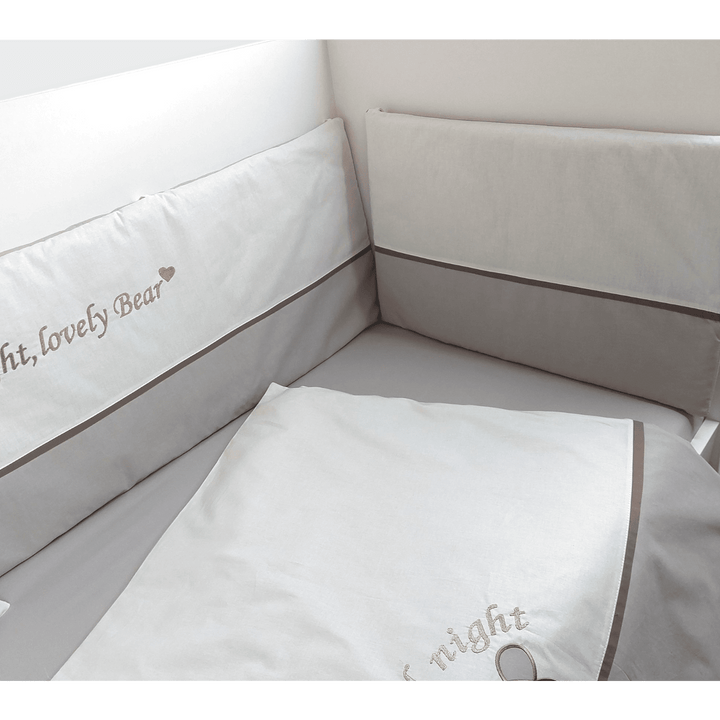 Rainy Bebin set posteljine 6 dijelova s ogradicom 60х120 cm. Love Bear