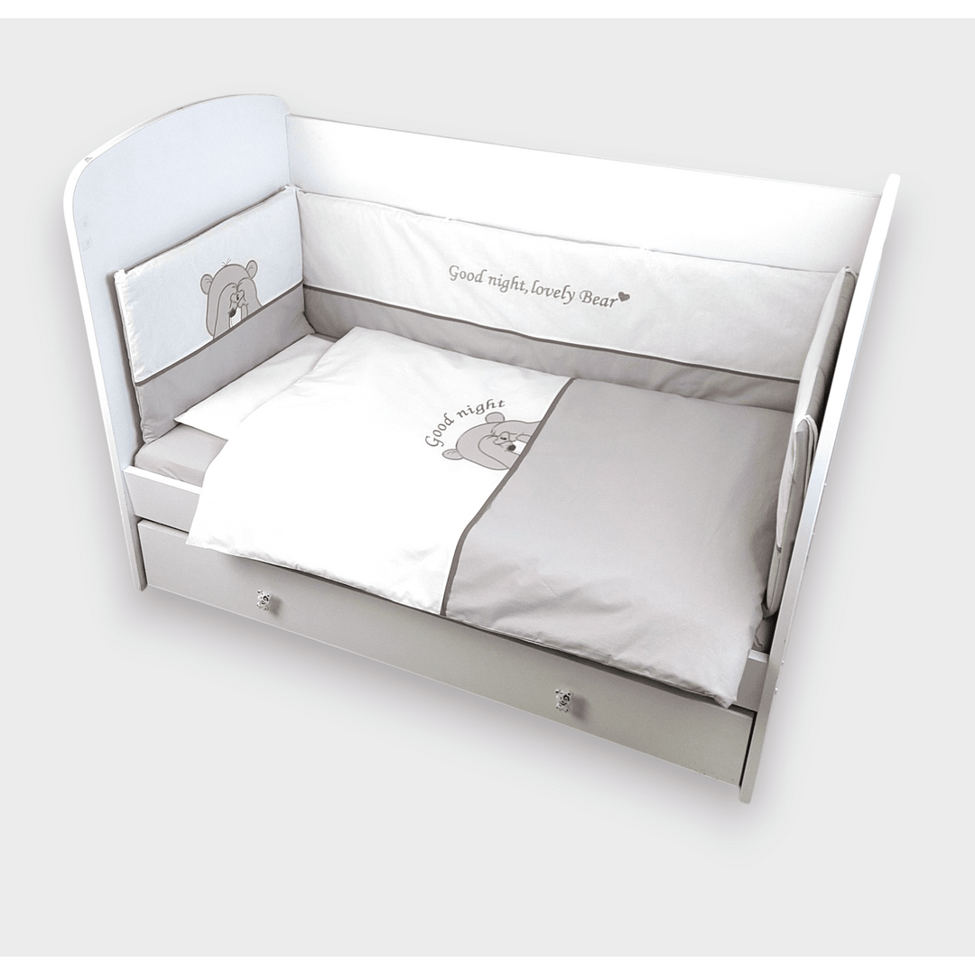 Rainy Bebin set posteljine 6 dijelova s ogradicom 60х120 cm. Love Bear