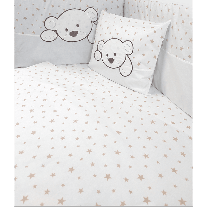 Rainy bebi posteljina, 6 dijelova, s ogradicom, 60х120 cm. Medvjedić