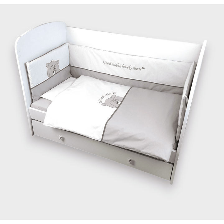 Rainy Bebin set posteljine 6 dijelova s ogradicom 70х140 cm. Love Bear