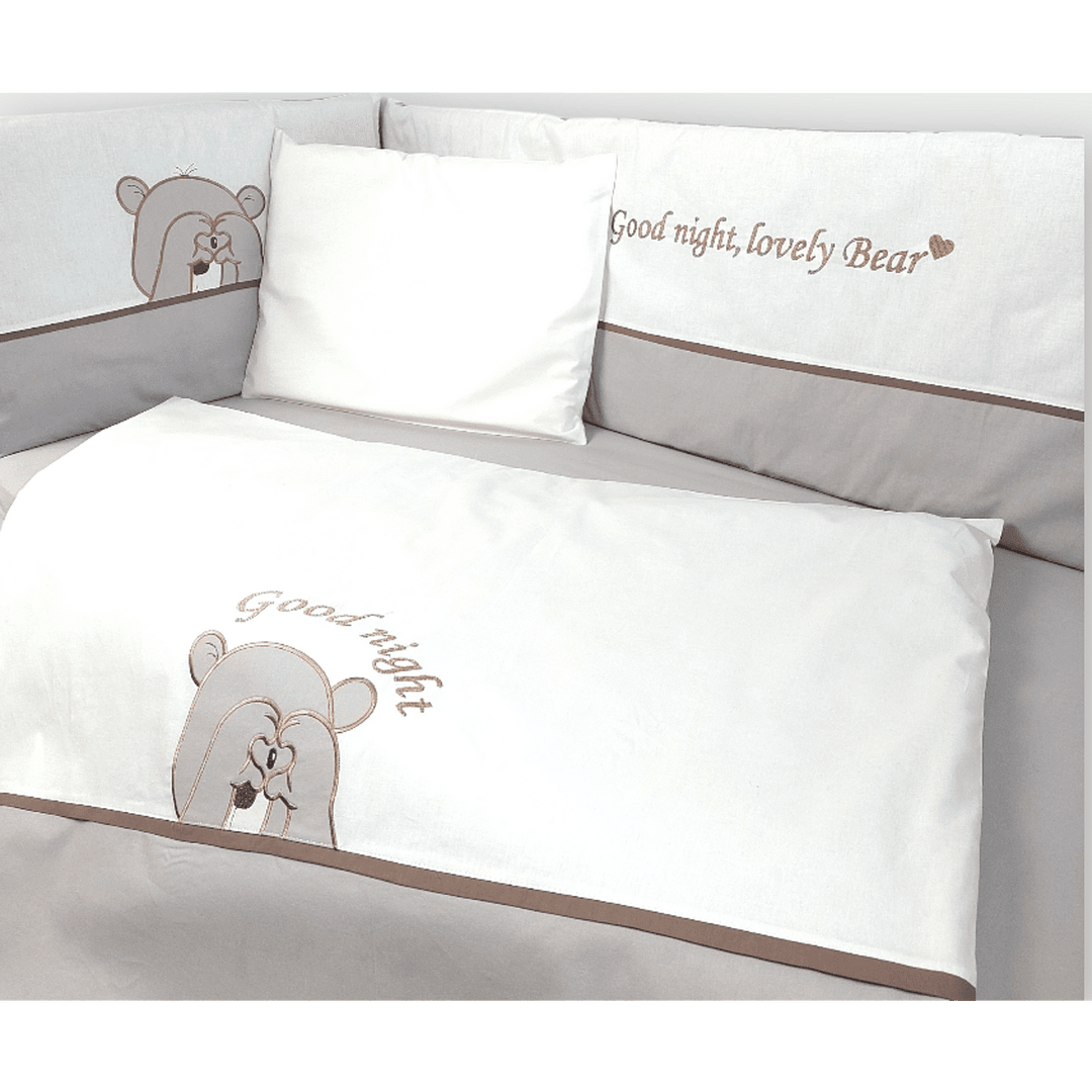 Rainy Bebin set posteljine 6 dijelova s ogradicom 70х140 cm. Love Bear