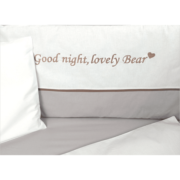 Rainy Bebin set posteljine 6 dijelova s ogradicom 70х140 cm. Love Bear