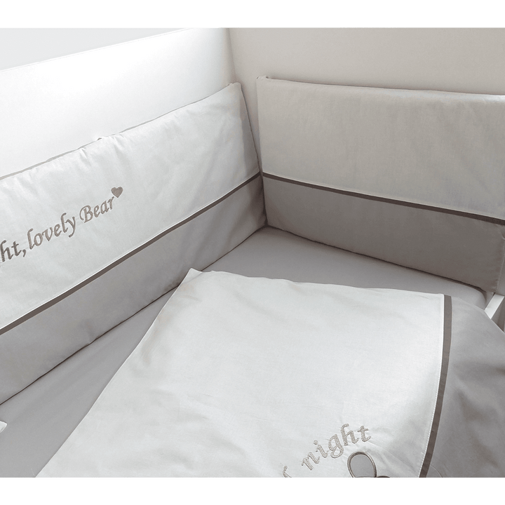 Rainy Bebin set posteljine 6 dijelova s ogradicom 70х140 cm. Love Bear