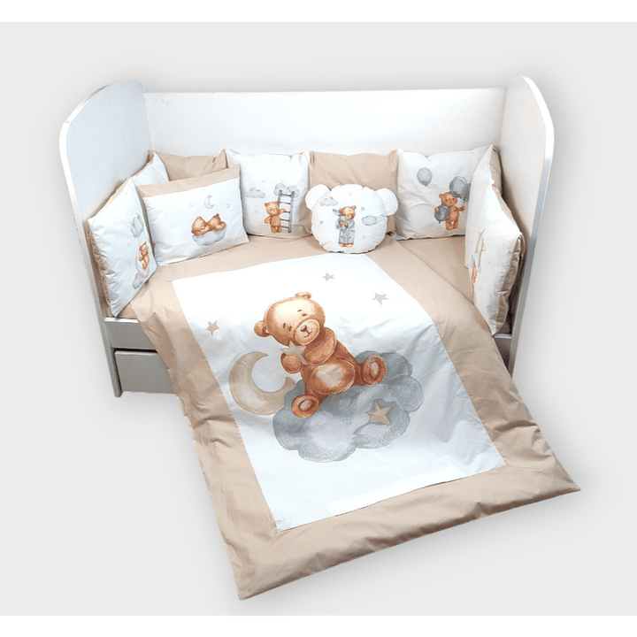 Rainy Бебешки спален комплект 7 части Baby Bear One size бежов