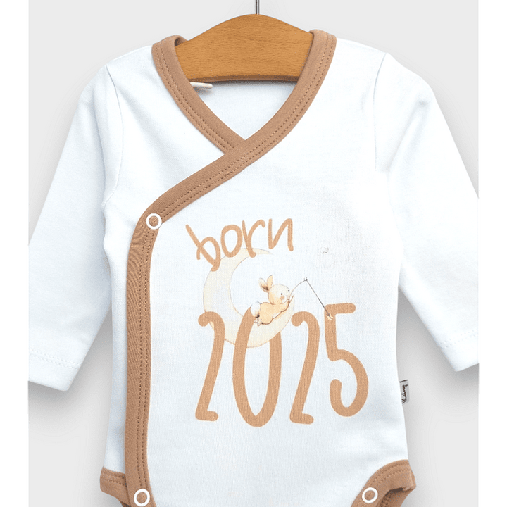 Rainy Бебешко боди Born 2025 със странично закопчаване 48-62 см.