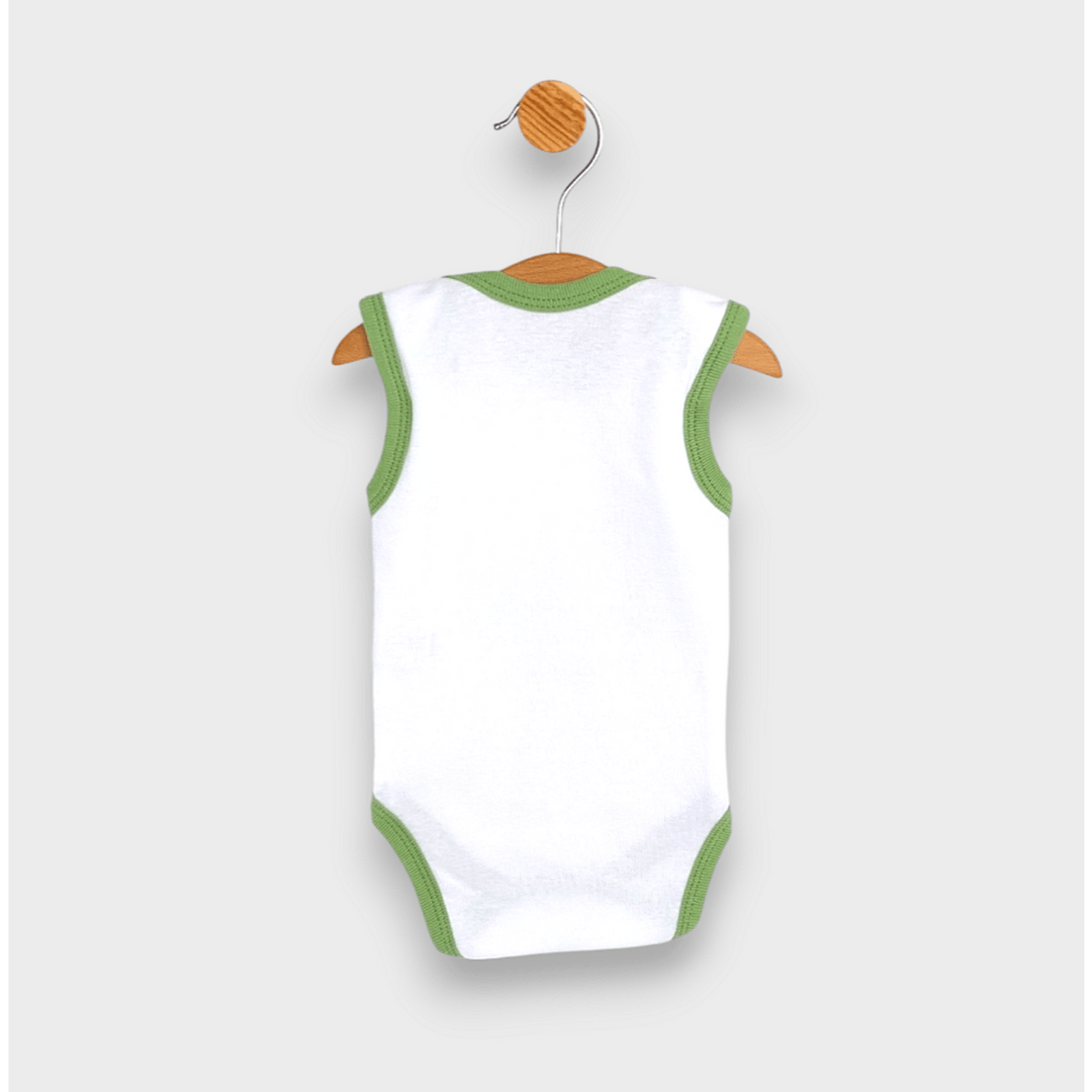 Bodi-majica za bebe bez rukava Under the sea, 56 - 80 cm, bijeli/šuma