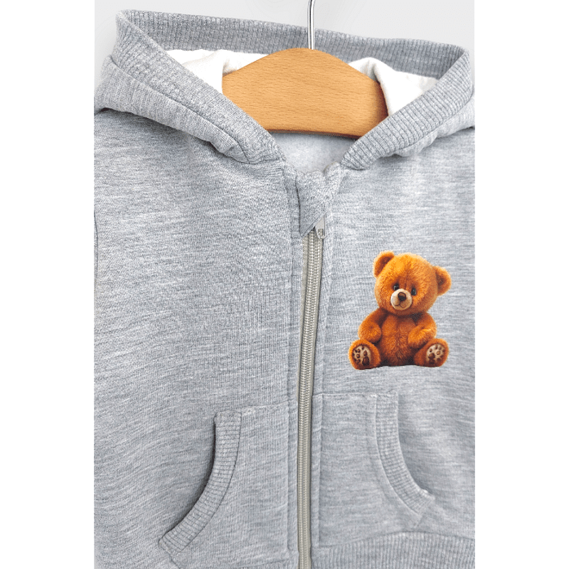 Rainy dječja majica s kapuljačom Cute Bear 62-92 cm, siva