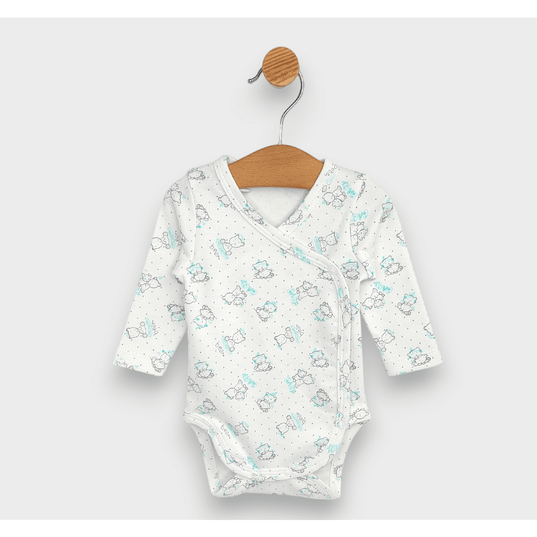 Rainy komplet od 2 bodija, 48 - 68 cm - sivi medvjedići Baby / rezeda