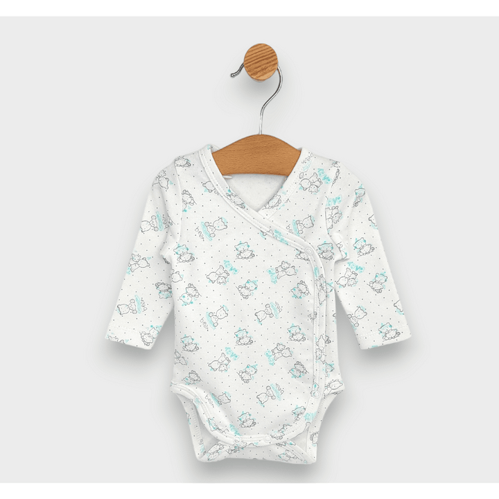 Rainy komplet od 2 bodija, 48 - 68 cm - sivi medvjedići Baby / rezeda
