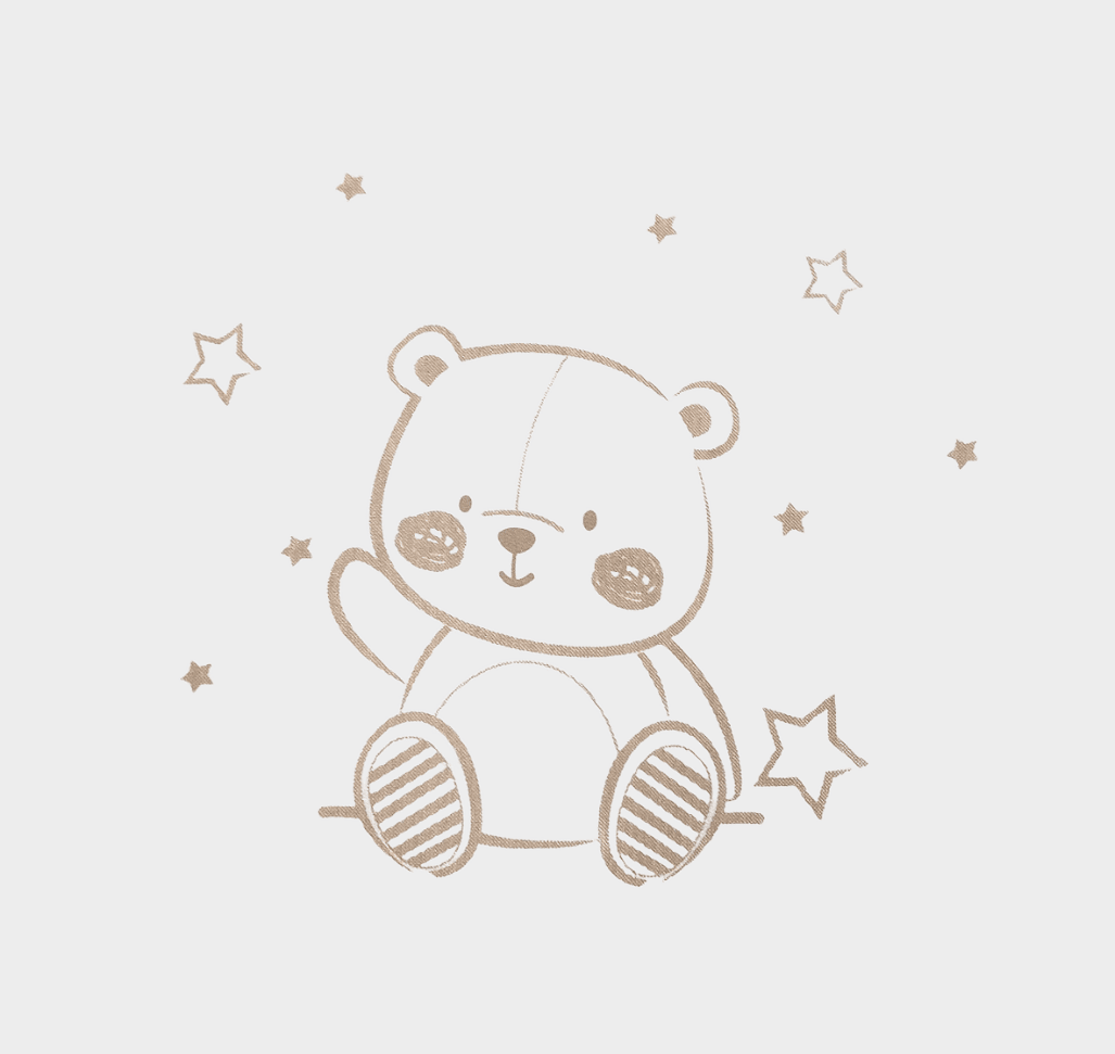Rainy Ljetna dječja dvostrana pelena 85х85 cm Bear & Stars