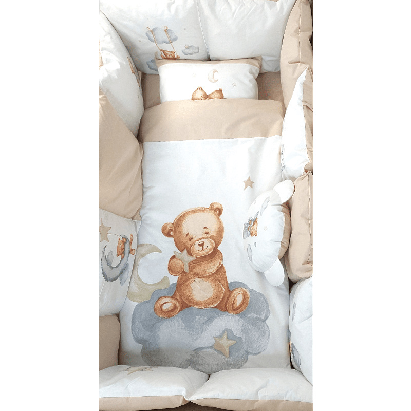 Rainy Обиколник за бебешка кошара Baby Bear One size бежов