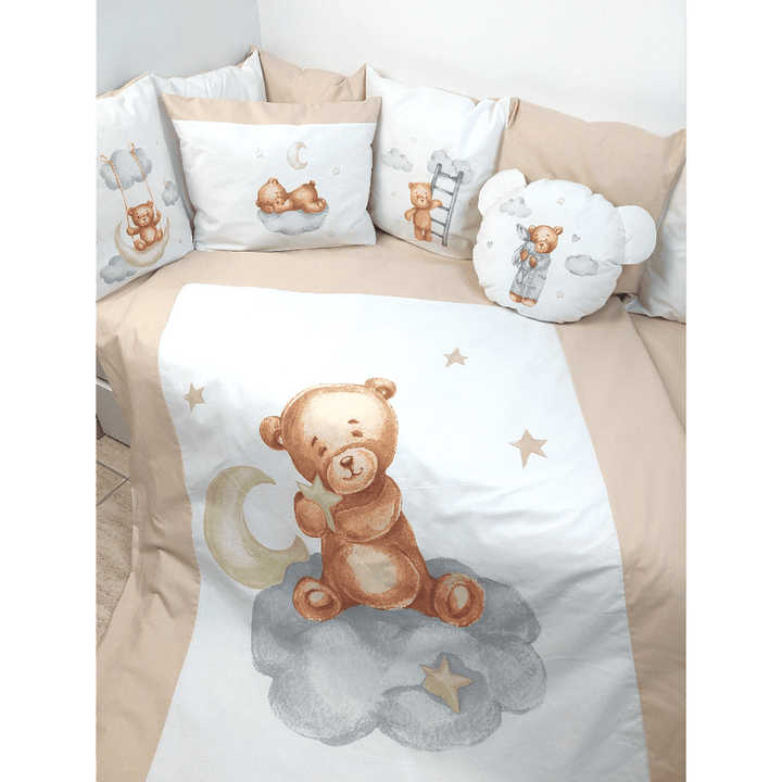 Rainy Обиколник за бебешка кошара Baby Bear One size бежов
