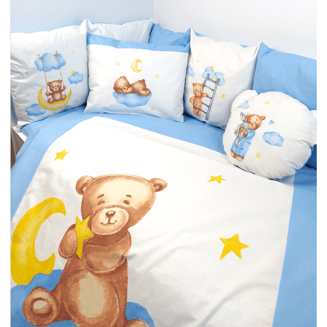 Rainy Обиколник за бебешка кошара Baby Bear One size син