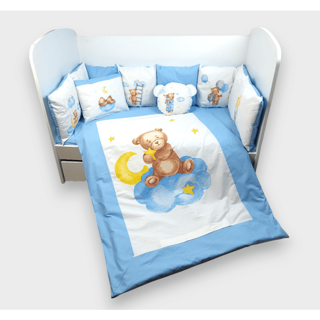 Rainy Обиколник за бебешка кошара Baby Bear One size син