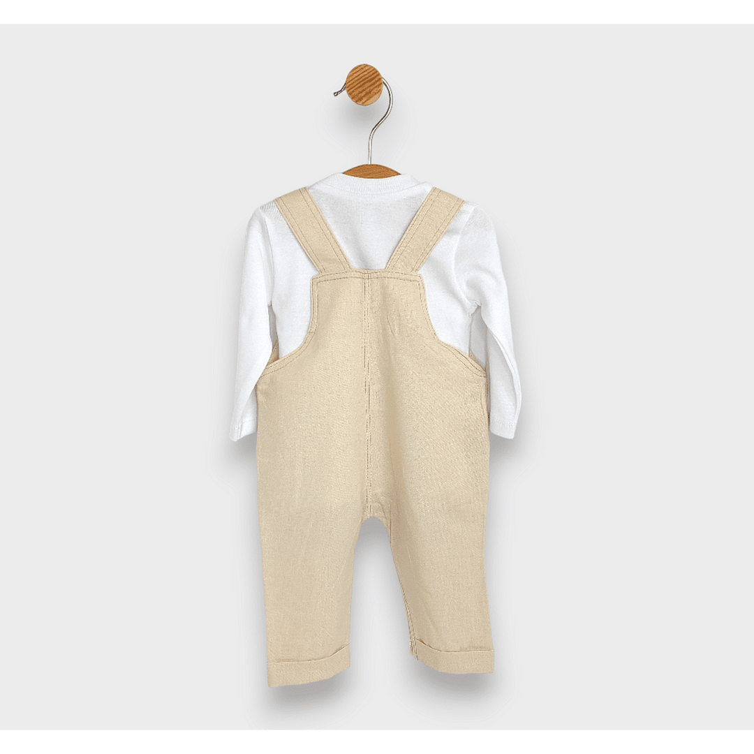 Rainy Premium Laneni komplet za bebe, 2 dijela, dugih rukava, medo, 56-80 cm