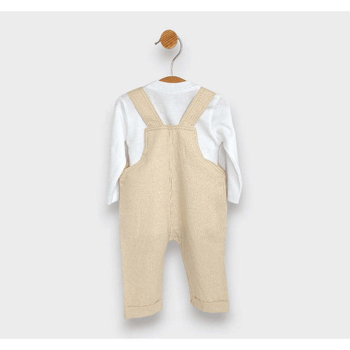 Rainy Premium Laneni komplet za bebe, 2 dijela, dugih rukava, medo, 56-80 cm
