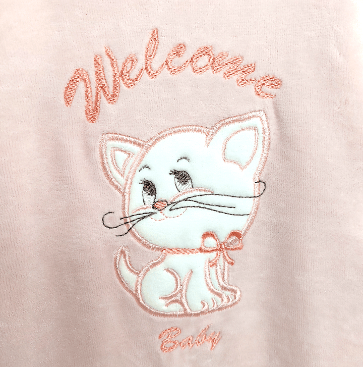 Rainy zimska dječja dekica s patentnim zatvaračem 80x80 cm, Welcome Baby Cat, ružičasta